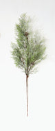 29" Frosted Cedar Spray With Cones, Set of 3