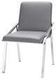 Nika Dining Chair, Seat: Gray, Base: Polished Stainless