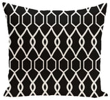 Charleston Geometric Print Pillow, Raven, 18"x18"