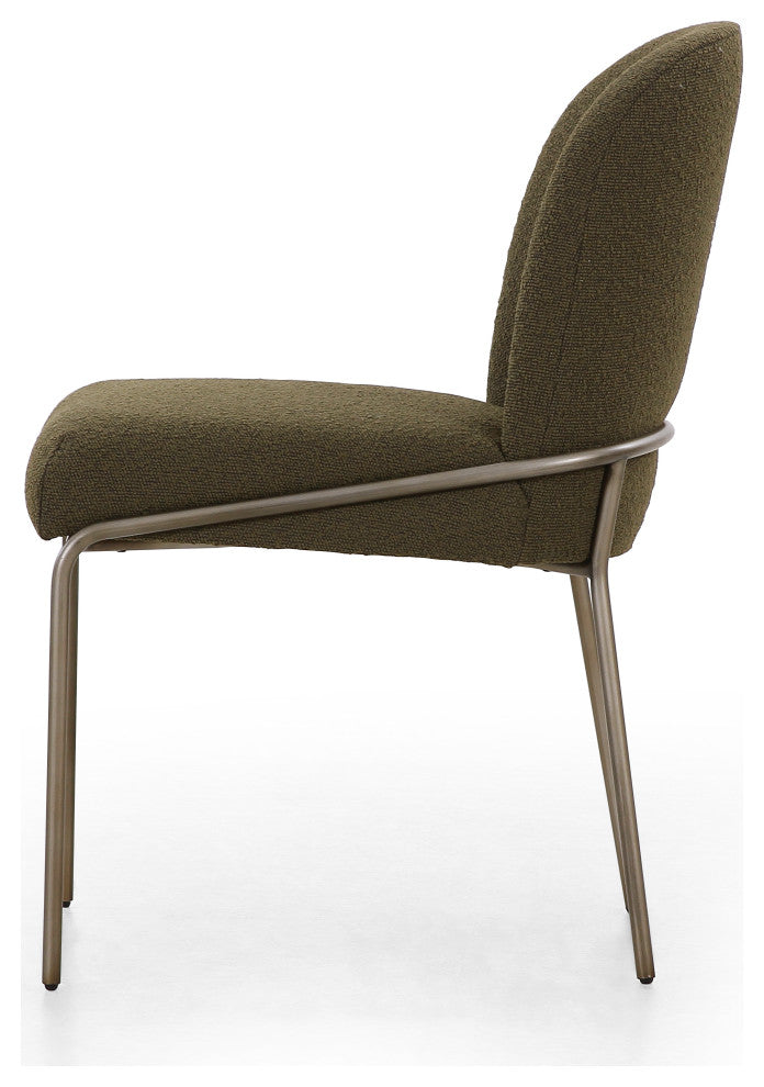 Astrud Dining Chair-Fiqa Boucle Olive
