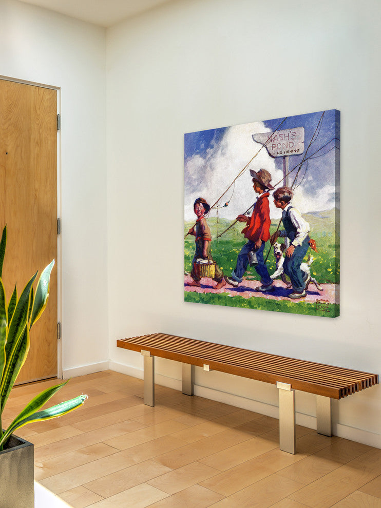 "Nash's Pond" Painting Print on Canvas by Curtis