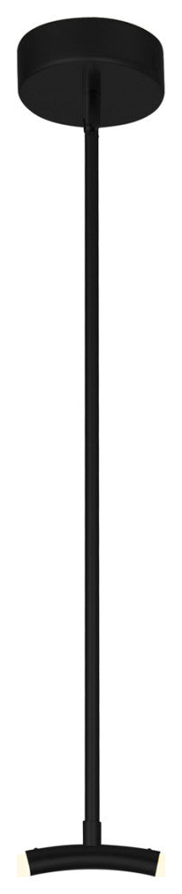 Hoops 1 Light LED Chandelier With Black Finish