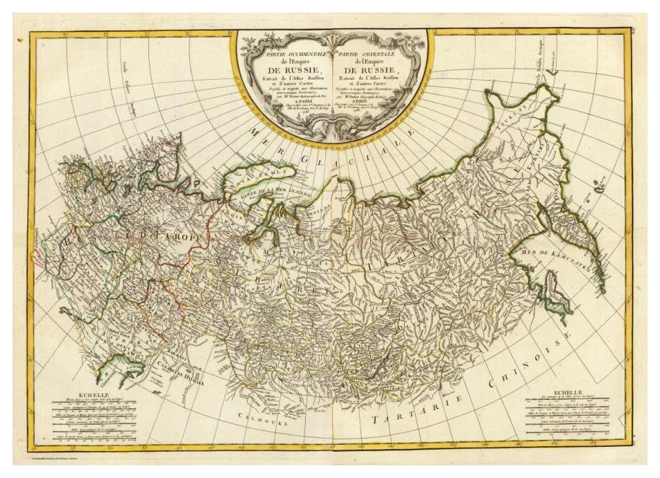 "Composite: Russia, 1785" Digital Paper Print by Rigobert Bonne, 24"x18"