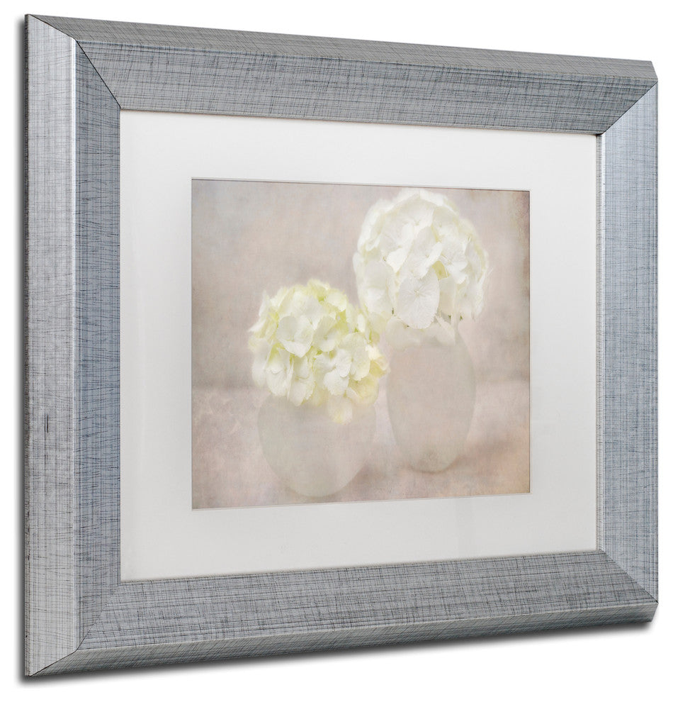 Cora Niele ''White Hortensia Still Life'' Matted Framed Art