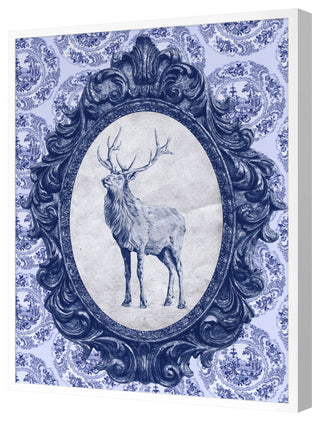 Toile Elk Fine Art Print, White, 20"x15"