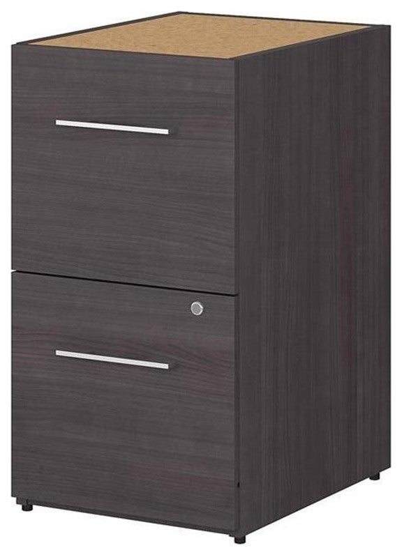 Office 500 16W 2 Drawer File Cabinet in Storm Gray - Engineered Wood