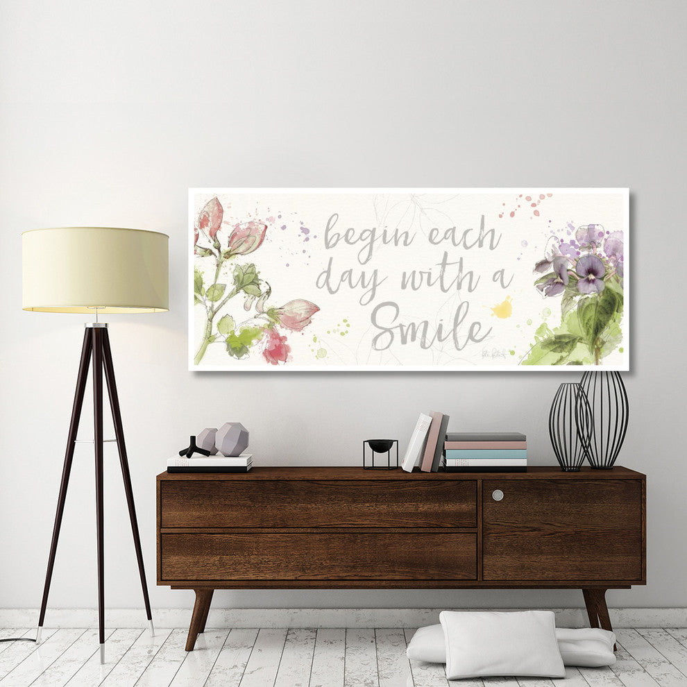 "Floral Splash VII" Digital Paper Print by Katie Pertiet, 77"x32"