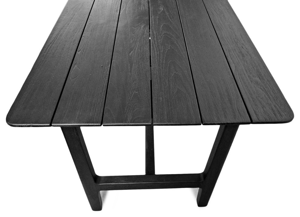 Outdoor Indoor Black Teak Counter Table