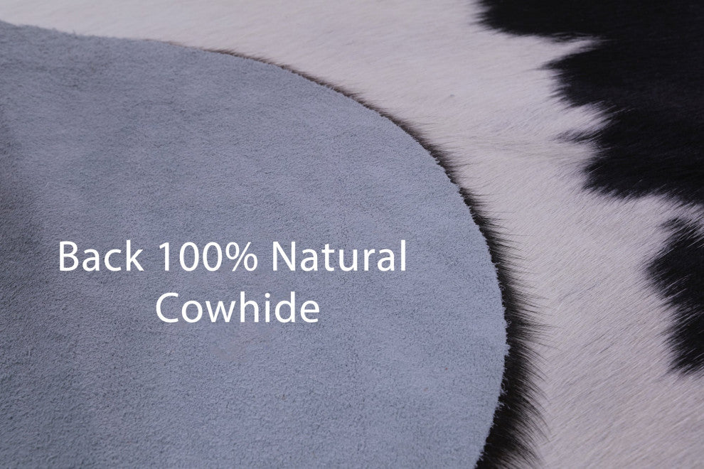 Black and White Natural Cowhide Rug 6' 9" X 5' 11" C2201