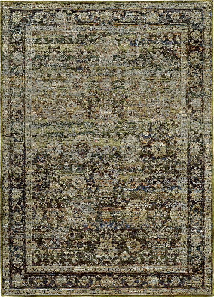 Oriental Weavers Sphinx Andorra 7125C Rug, Green/Brown, 5'3"x7'3"