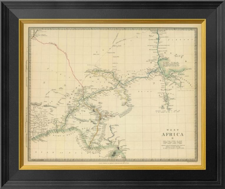 "West Africa II, 1839"  by Society for the Diffusion of Useful Knowledge, 20x17"