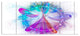 Vortices of Energy Fractal Pattern, Abstract Wall Art Canvas, 70"x28", 6 Panels
