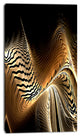 Brown Black Abstract Fractal Design, Large Abstract Canvas Art, 16"x32"