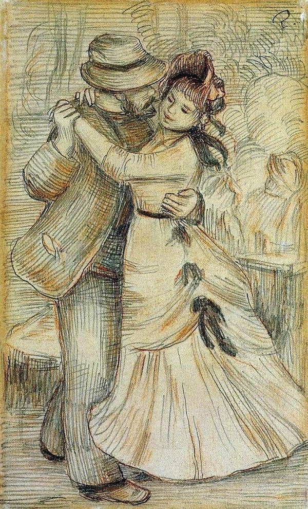 Pierre Auguste Renoir Dance in the Country, 18"x27" Gallery Wrapped Canvas