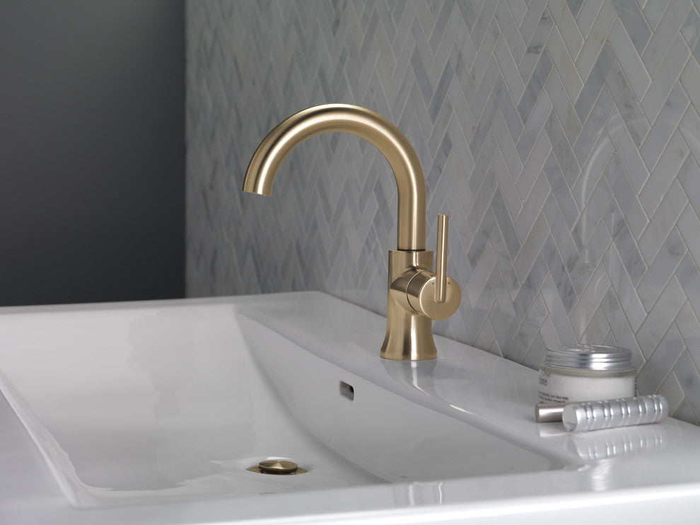 Delta Trinsic Single Handle High-Arc Faucet, Champagne Bronze, 559HA-CZ-DST