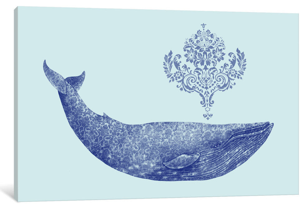 "Damask Whale #2" by Terry Fan, 40x26x1.5