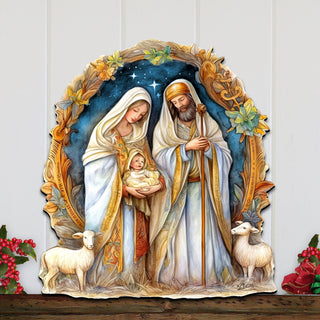 Nostalgic Nativity Scene Holiday Door Decor