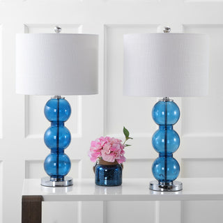 Bella 27" Glass Triple-Sphere Table Lamp, Set of 2