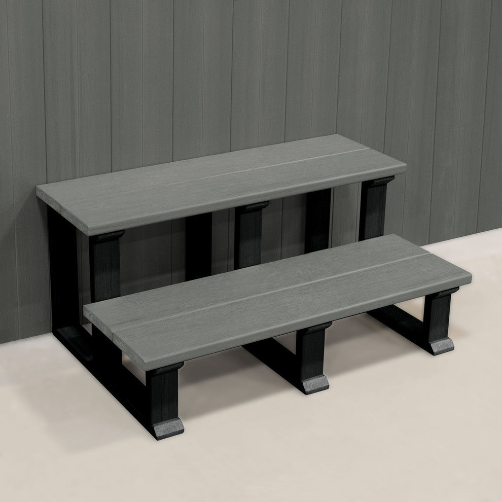 Spa 2-Tier Steps, 32", Coastal Teak