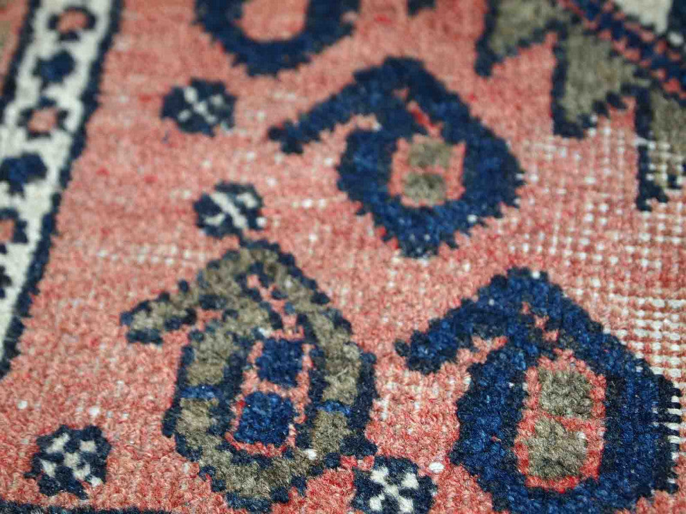 Handmade vintage Persian Kurdish bagface rug 1.8' x 1.9' (55cm x 59cm) 1930s