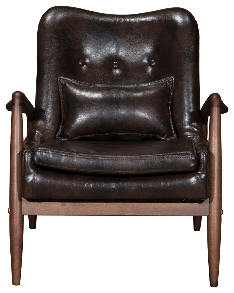 Bully Lounge Chair and Ottoman Brown