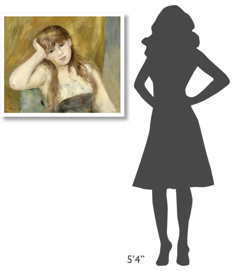 "Young Blond Girl" Digital Paper Print by Pierre-Auguste Renoir, 32"x27"