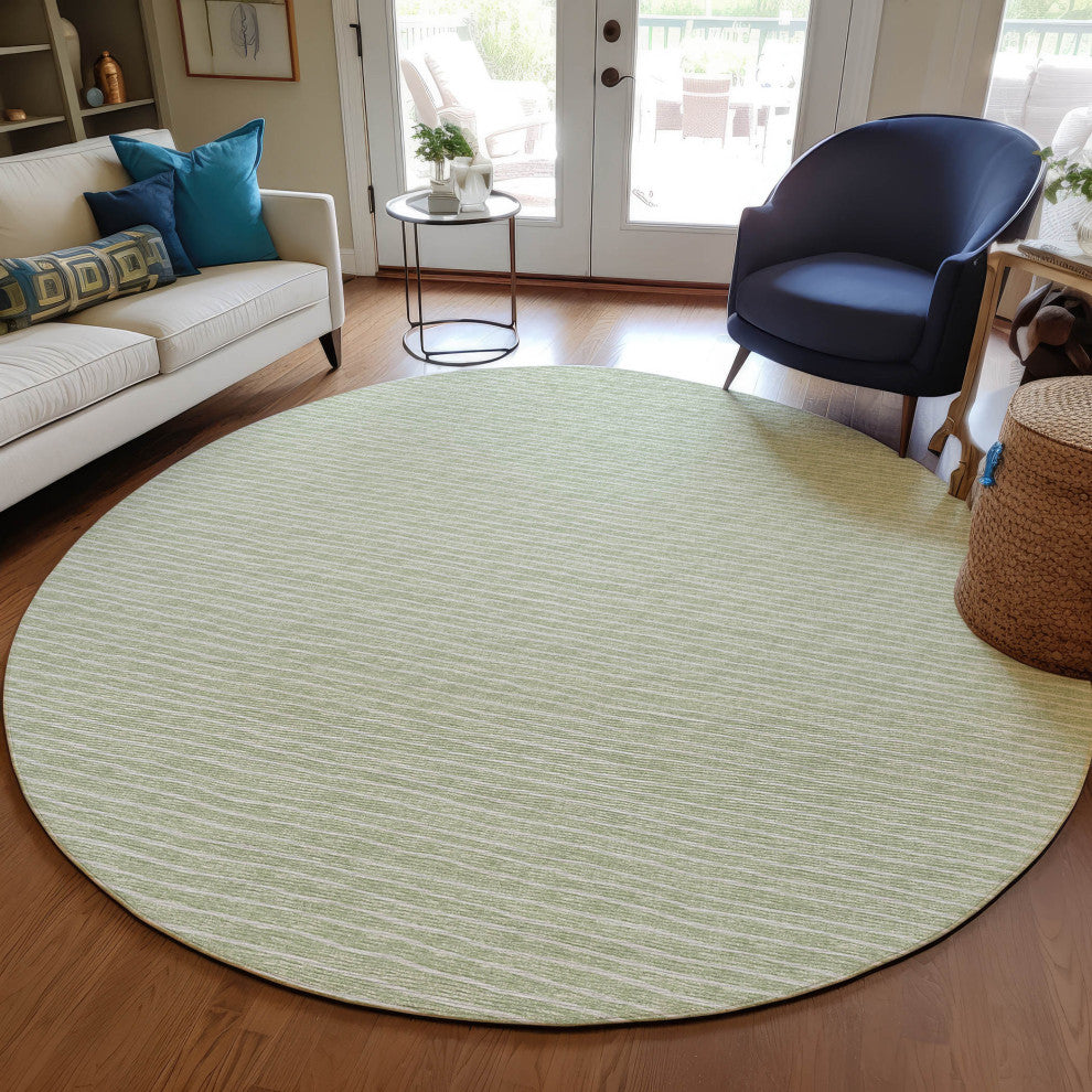 Indoor/Outdoor Laidley LA1 Mist Machine Washable 8' x 8' Rug