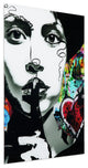 "Secrets" Frameless Free Floating Tempered Glass Panel Graphic Art