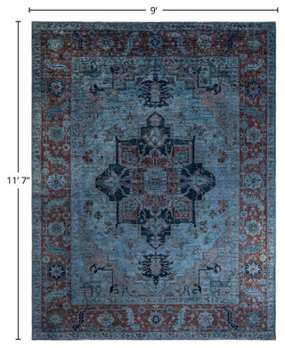Overdyed, One-of-a-Kind Hand-Knotted Area Rug Gray, 9'0"x11'7"