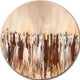 Horses Herd In Sand Storm, Landscape Photography Disc Metal Art, 11"