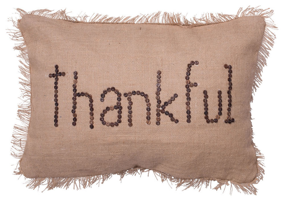 Vickerman 14" x 20" Thankful Pillow
