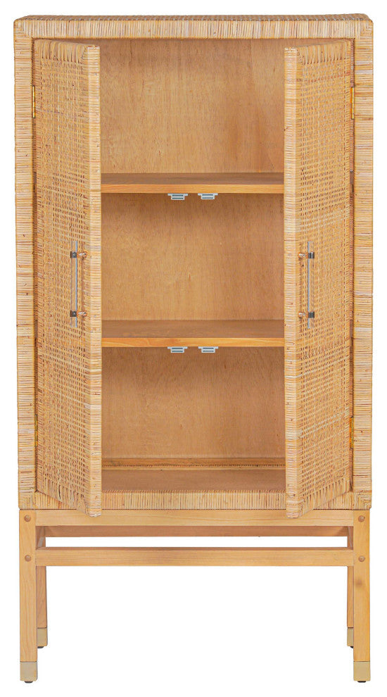 Amara Woven Rattan Wall Cabinet, Natural