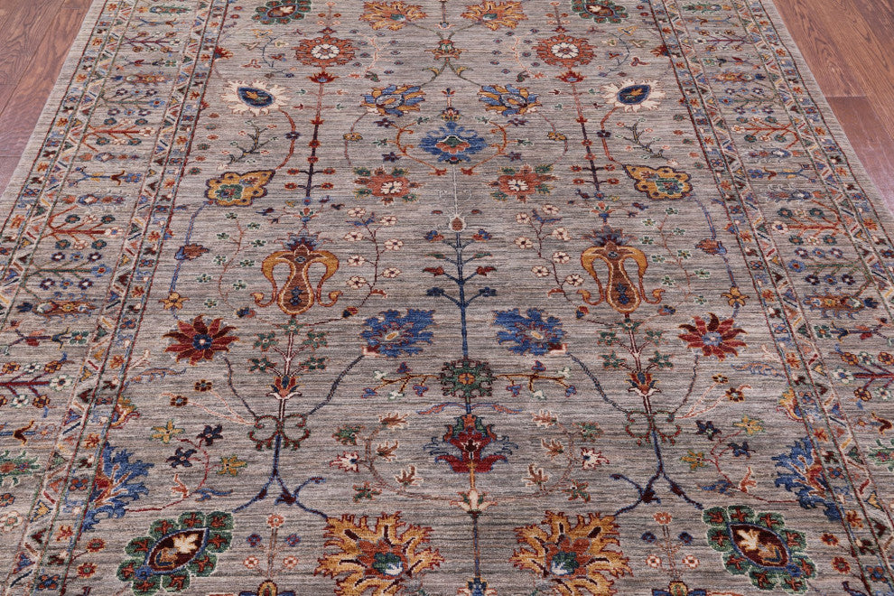 6' 9" X 9' 7" Persian Tabriz Handmade Rug Q9706