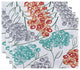 18"x14" Hydrangeas, Floral Print Placemat, Set of 4, Coral