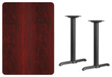 Rectangular Mahogany Table Top XU-MAHTB-3042-T0522-GG