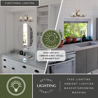 Vaxcel Yoho 3-Light Wall Light, Black Walnut