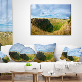 Pulo Di Altamura Panorama Landscape Printed Throw Pillow, 16"x16"