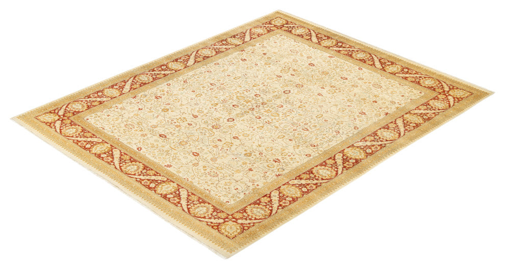 Lilliana, One-of-a-Kind Hand-Knotted Area Rug Ivory, 8'1"x10'0"