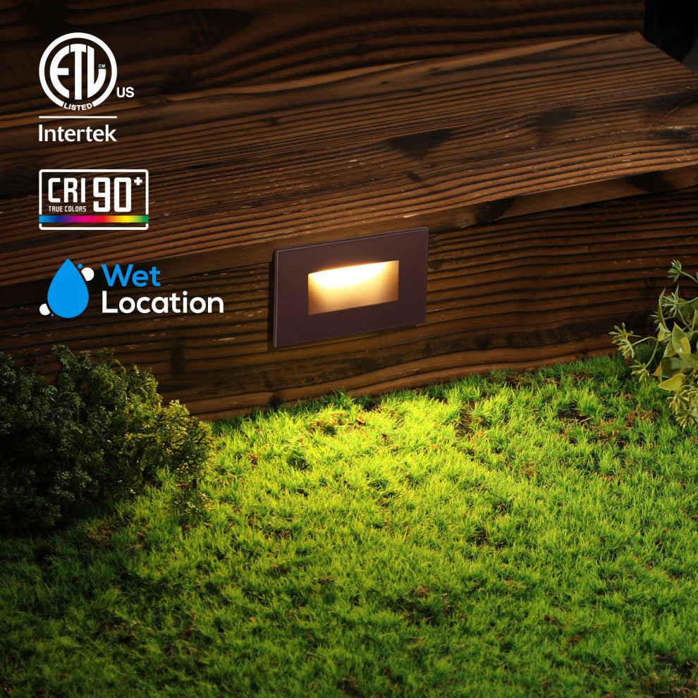 12-Pack Dimmable 120V LED Step Lights, 150LM 3.5W Stair Lights