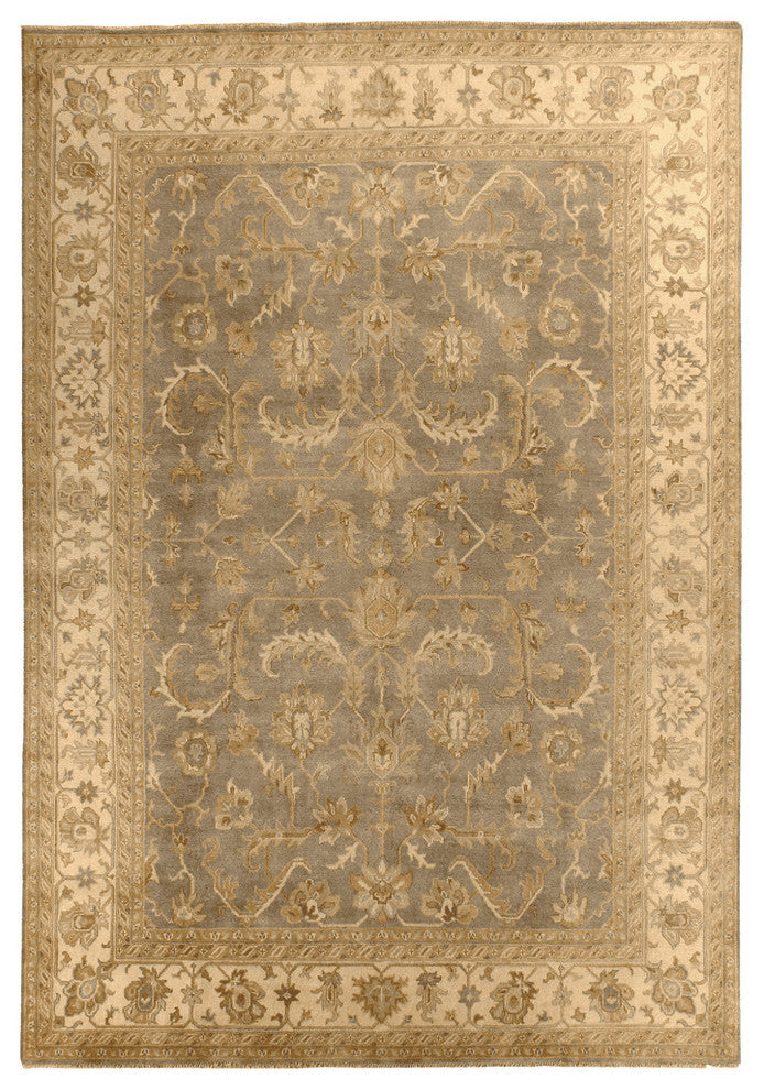 Amasya Turkish Oushak Rug, Brown, 14''x18''