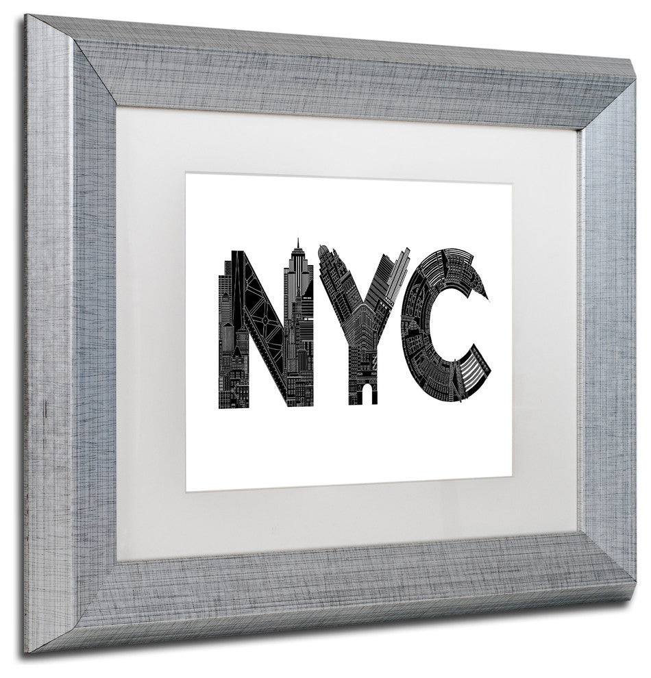 Robert Farkas 'NYC' Art, Silver Frame, White Mat, 14x11