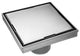 HEATGENE Square Shower Drain With Flat Cove, Brush, 6"