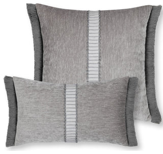 Splendor Pewter Indoor/Outdoor Performance Pillow, 12" x 20"