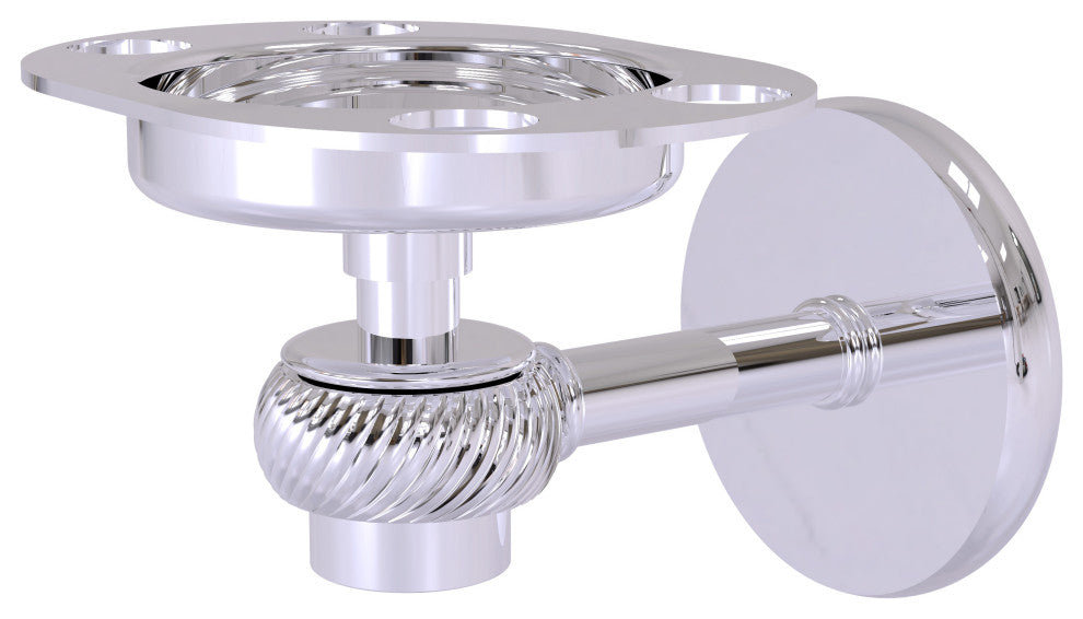 Satellite Orbit One Toothbrush Holder With Twist Accents, Polished Chrome