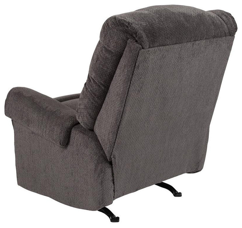Contemporary Kelly Gray Super Soft Microfiber Rocker Recliner