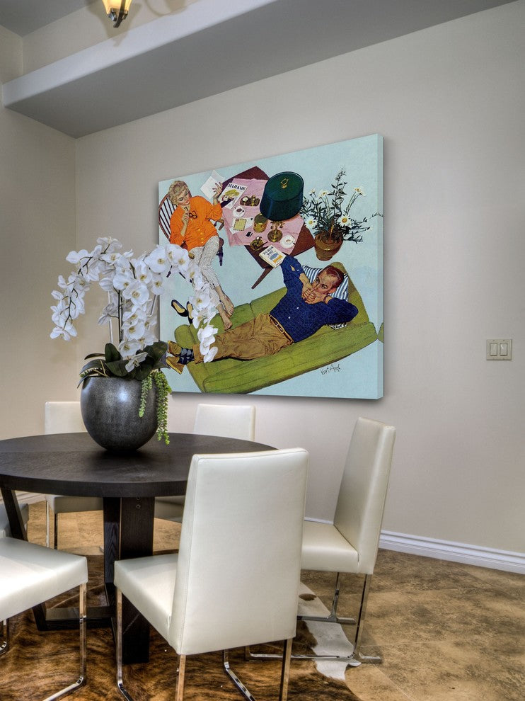 "Husbands Better Tell" Painting Print on Wrapped Canvas