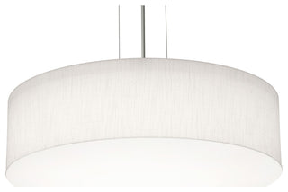 Anton 19'' Pendant, Satin Nickel, Linen White Shade