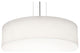 Anton 19'' Pendant, Satin Nickel, Linen White Shade