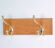 2 Hook Coat Rack, Light Oak