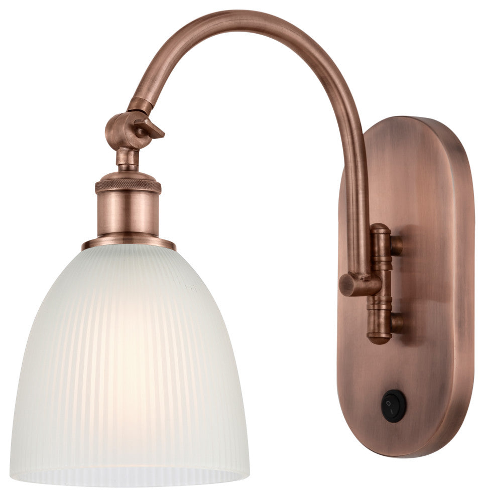 Innovations 518-1W-AC-G381 1-Light Sconce, Antique Copper